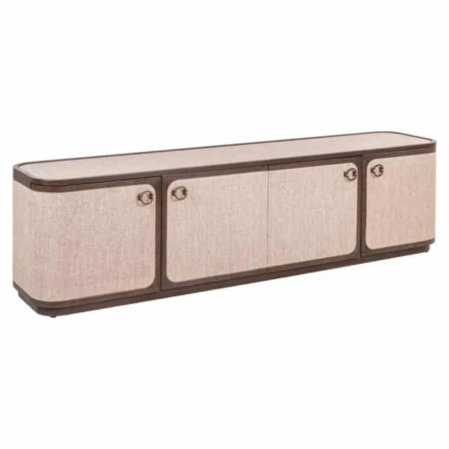 Richmond Interiors tv meubel Willox 190x40x50 cm linnen glas