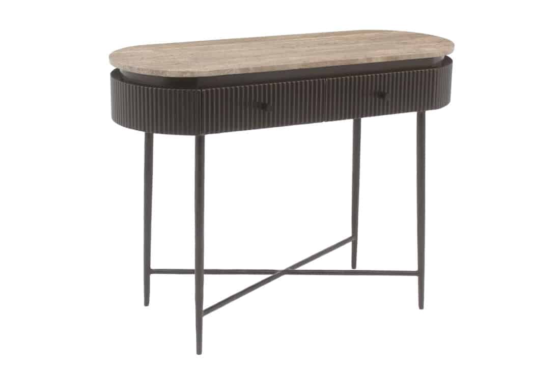 Richmond Interiors wandtafel Russo 100x40x76 cm travertin