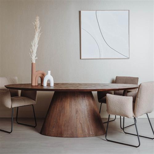 Tower Living eettafel Premana ovaal bruin mangohout Tower Living eettafel Premana ovaal bruin mangohout