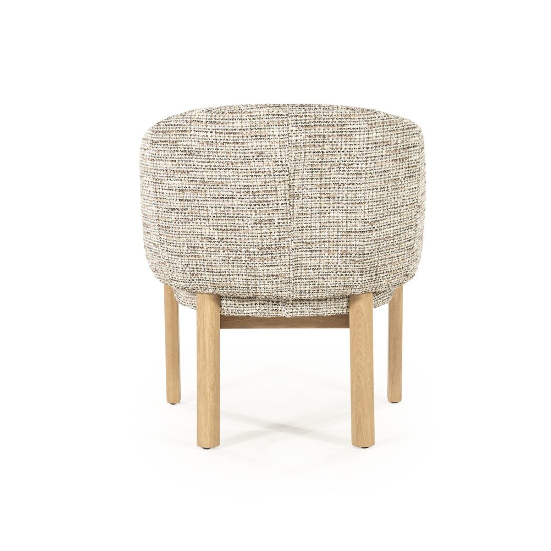 achterkant Eleonora eetkamerstoel Micha met arm taupe achterkant Eleonora eetkamerstoel Micha met arm taupe