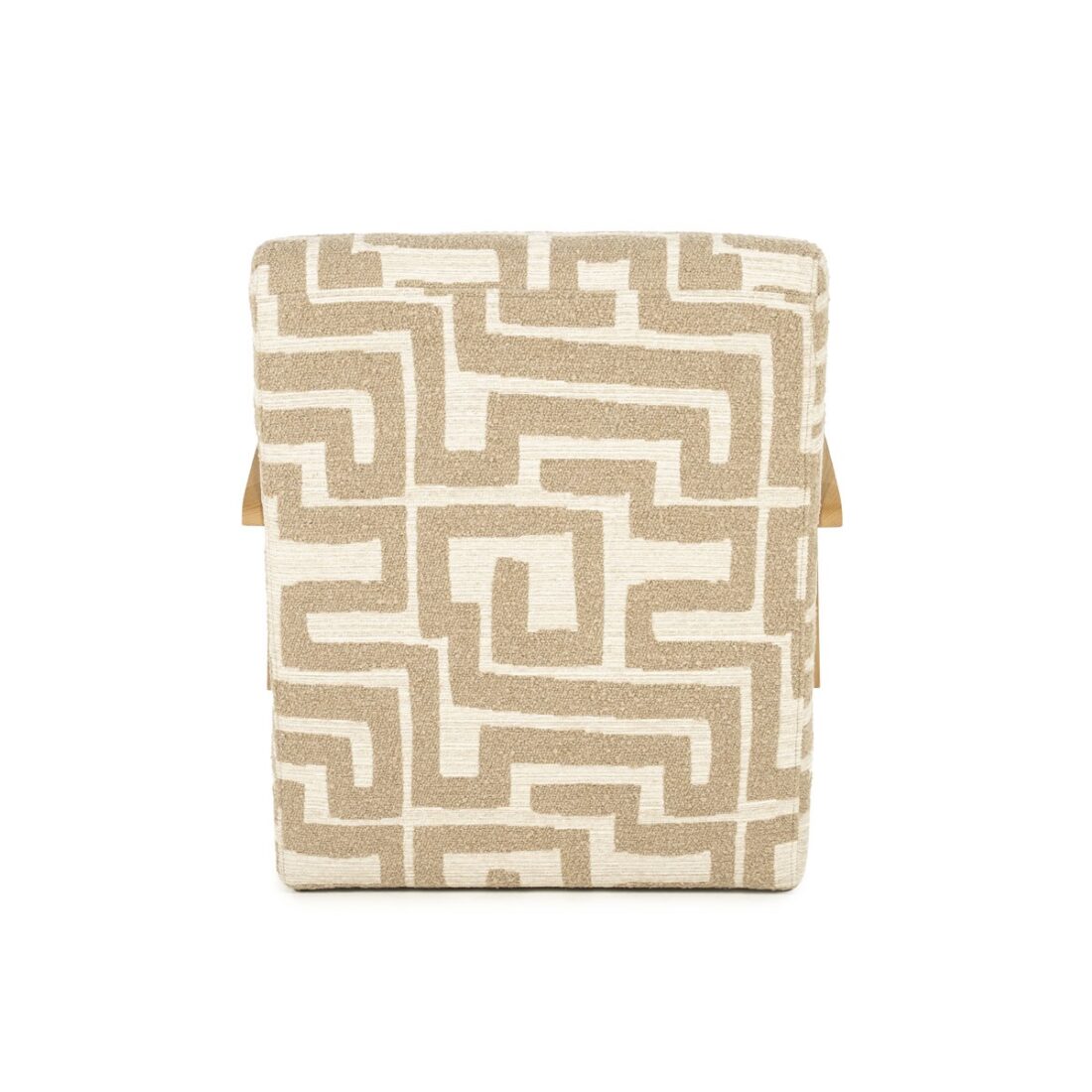 achterkant Eleonora fauteuil Olek met arm taupe achterkant Eleonora fauteuil Olek met arm taupe