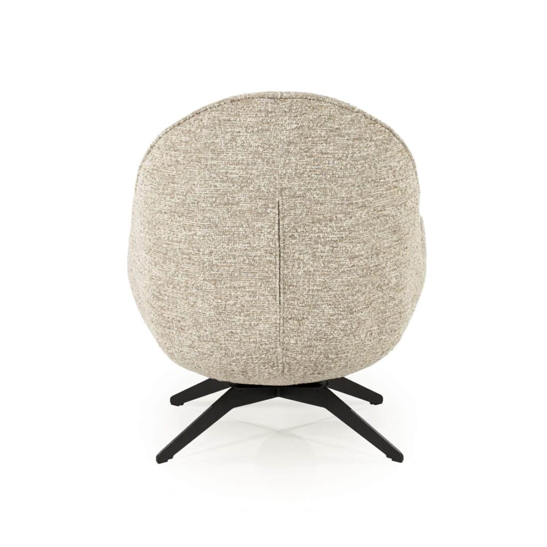 achterkant Eleonora fauteuil Ryan met arm taupe achterkant Eleonora fauteuil Ryan met arm taupe