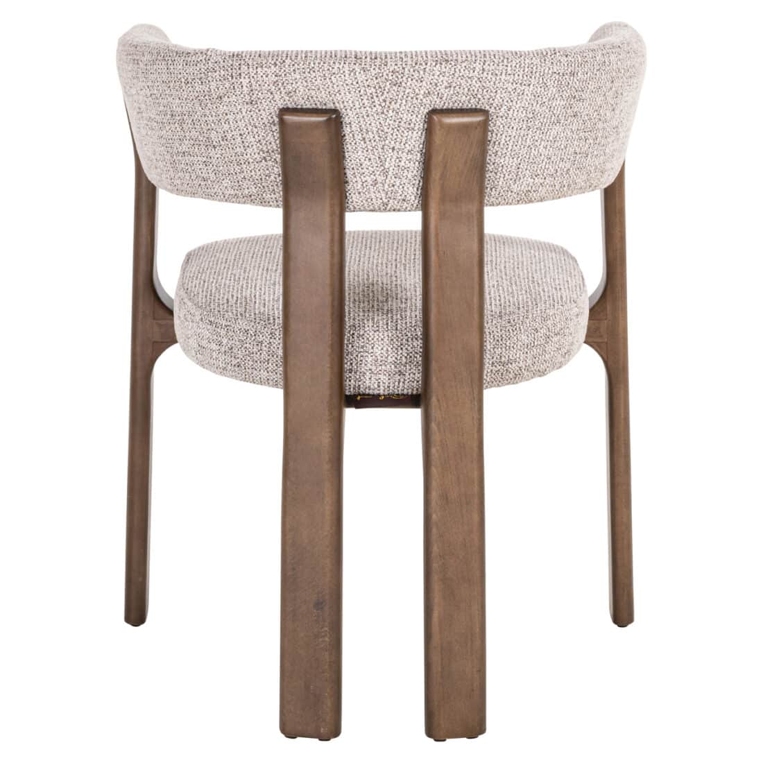 achterkant Richmond Interiors eetkamerstoel Contigo met arm mocca