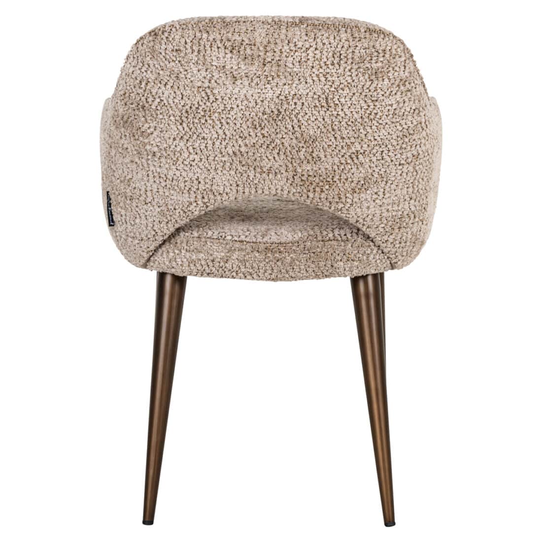 achterkant Richmond Interiors eetkamerstoel Delphina met arm nature