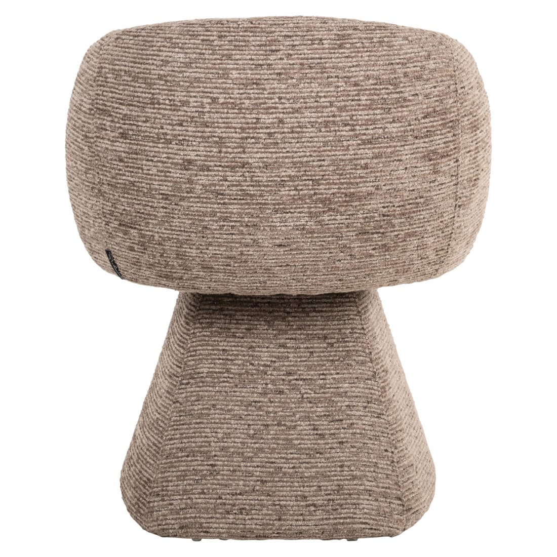 achterkant Richmond interiors eetkamerstoel Quiriro draaibaar met arm mocca