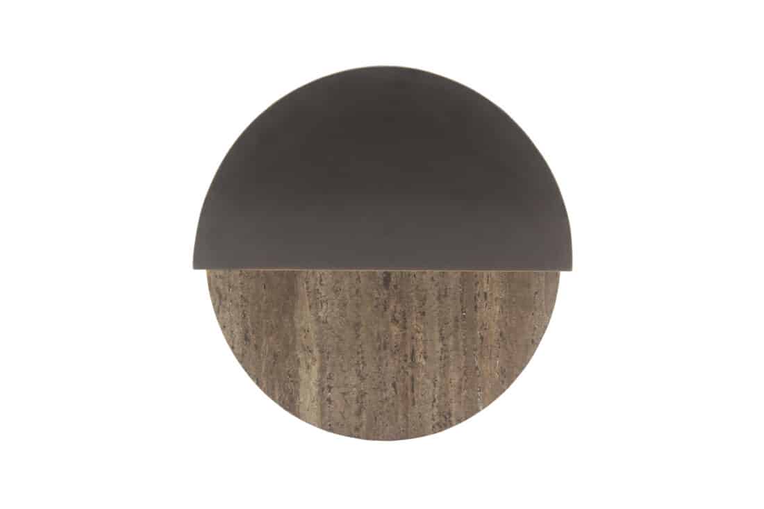 blad Richmond Interiors bijzettafel Russo 40x40x60 cm travertin