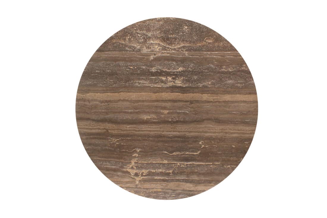 blad Richmond Interiors eettafel Russo 140 cm rond travertin