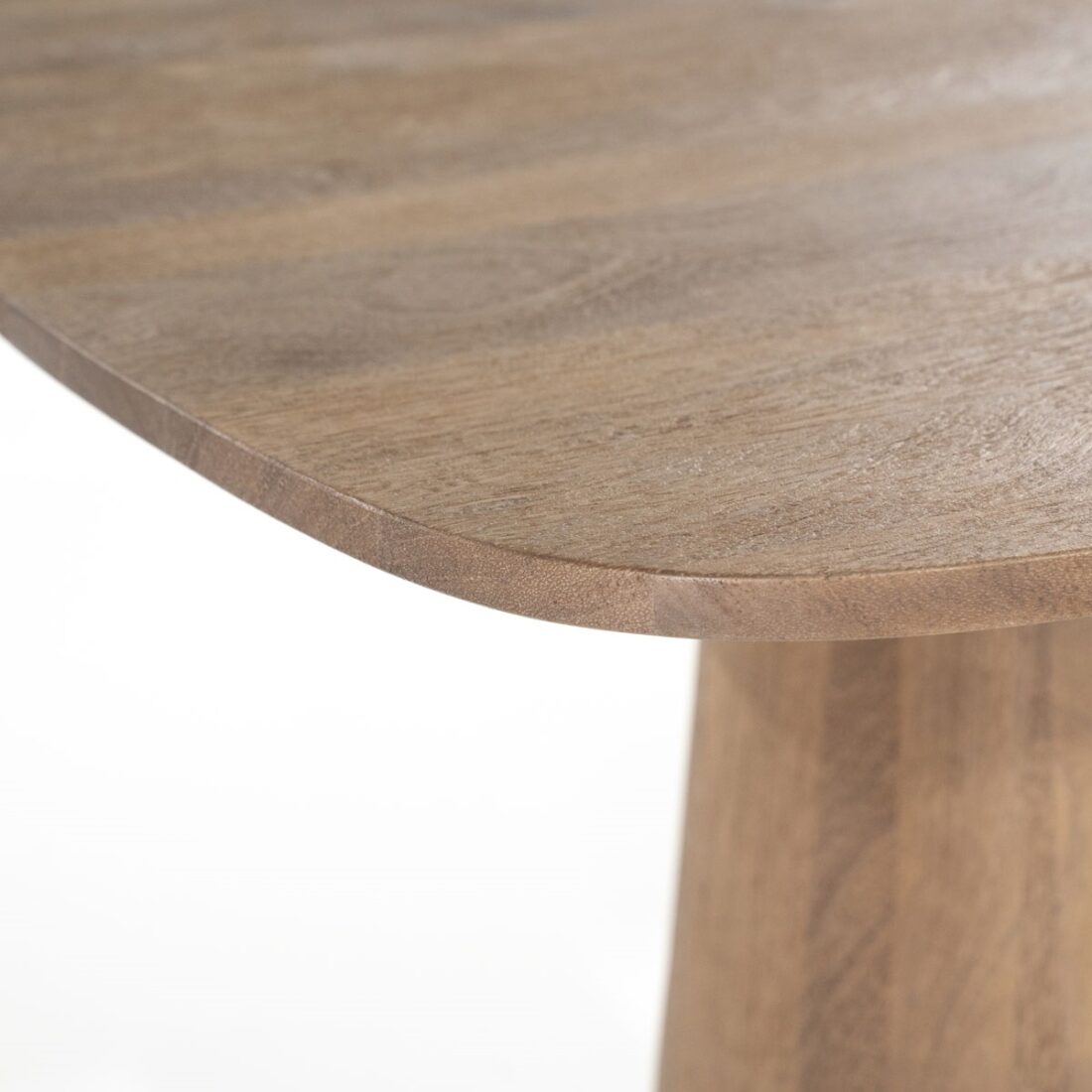 detailfoto Eleonora eettafel Aron 80x80x76 cm lichtbruin mangohout