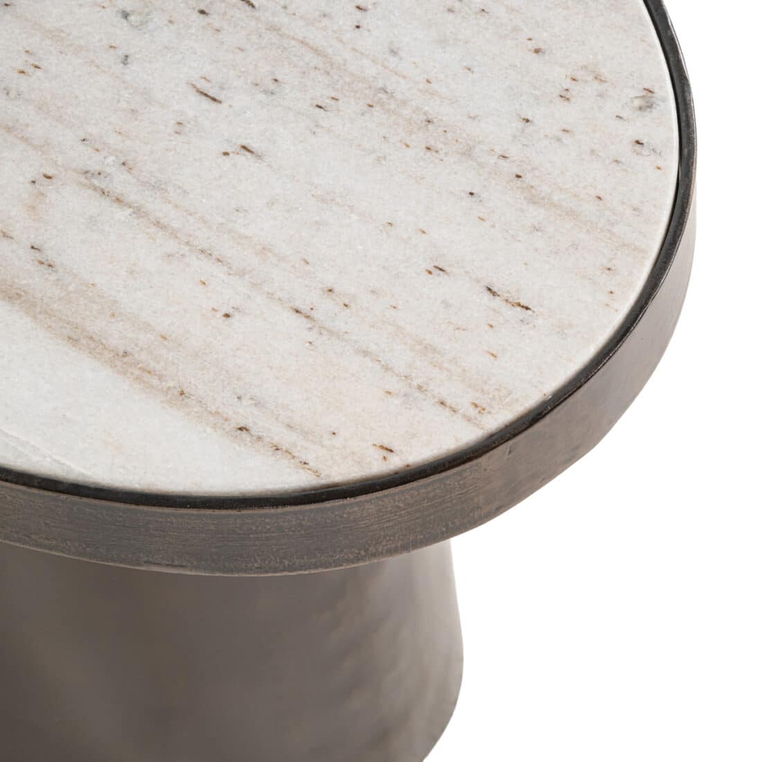 detailfoto Richmond Interiors bijzettafel Biloxi 70x43,5x45 cm marmer