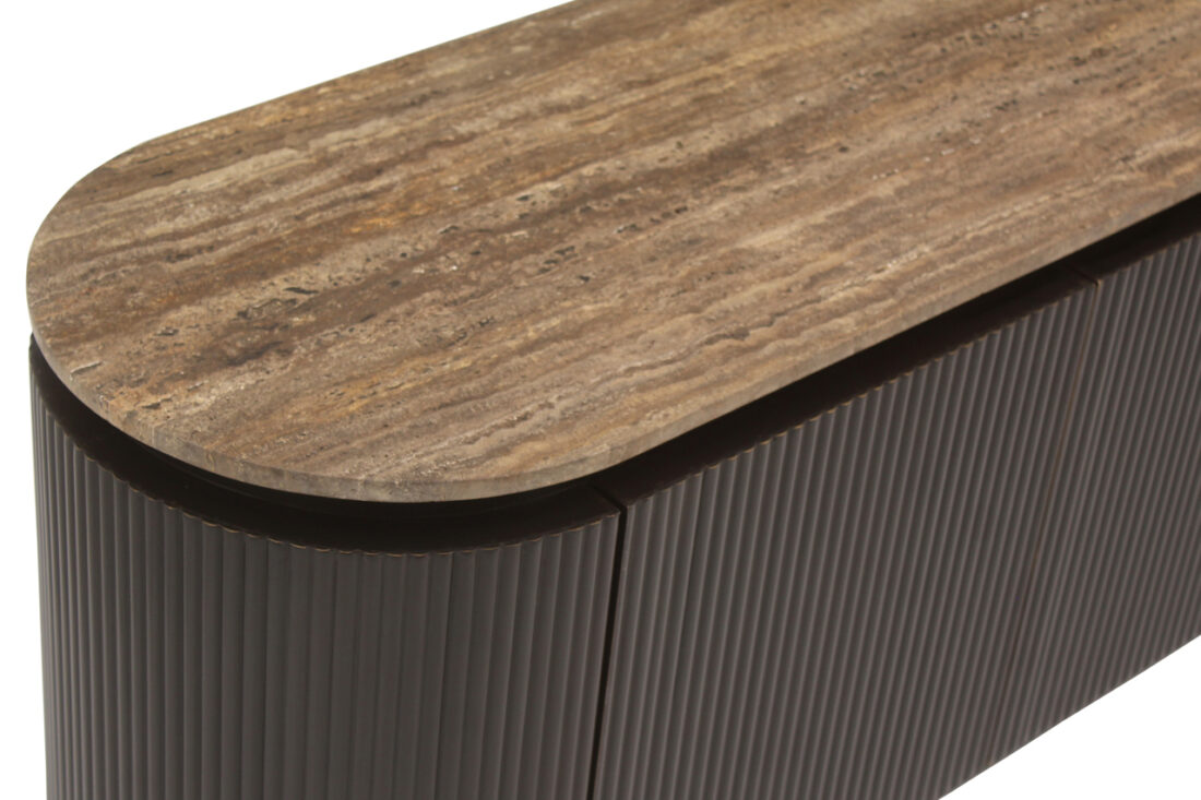 detailfoto Richmond Interiors tv meubel Russo 200x40x50 cm travertin detailfoto Richmond Interiors tv meubel Russo 200x40x50 cm travertin