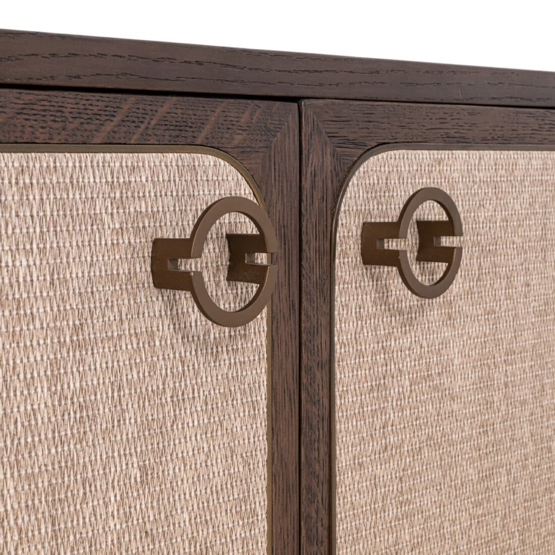 detailfoto Richmond Interiors tv meubel Willox 190x40x50 cm linnen glas