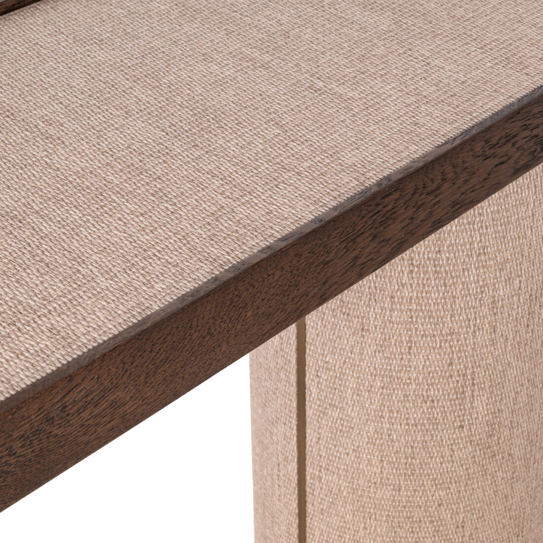 detailfoto Richmond Interiors wandtafel Willox 140x40x85 cm linnen glas