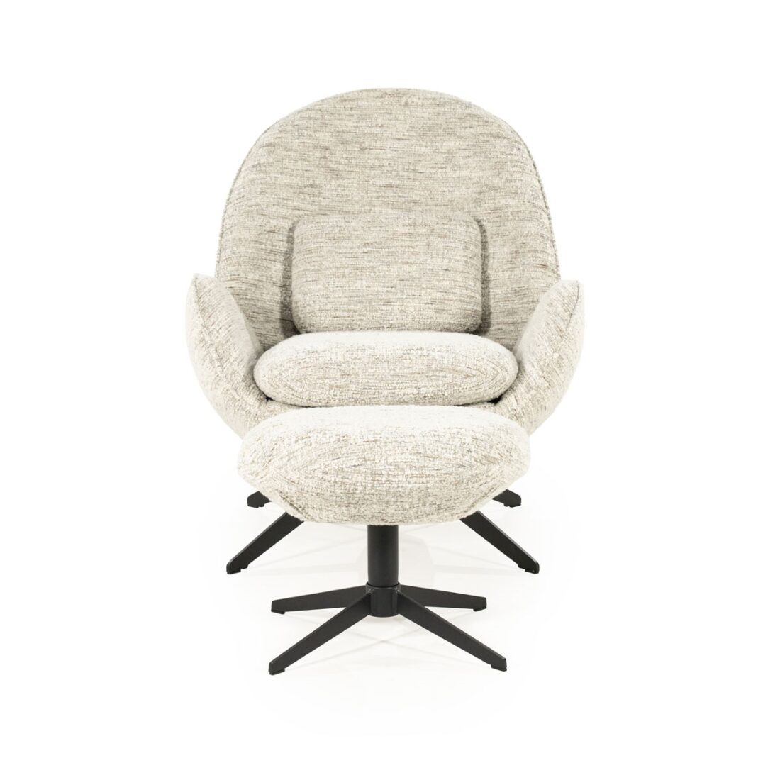 voorkant Eleonora fauteuil Ryan met arm beige voorkant Eleonora fauteuil Ryan met arm beige
