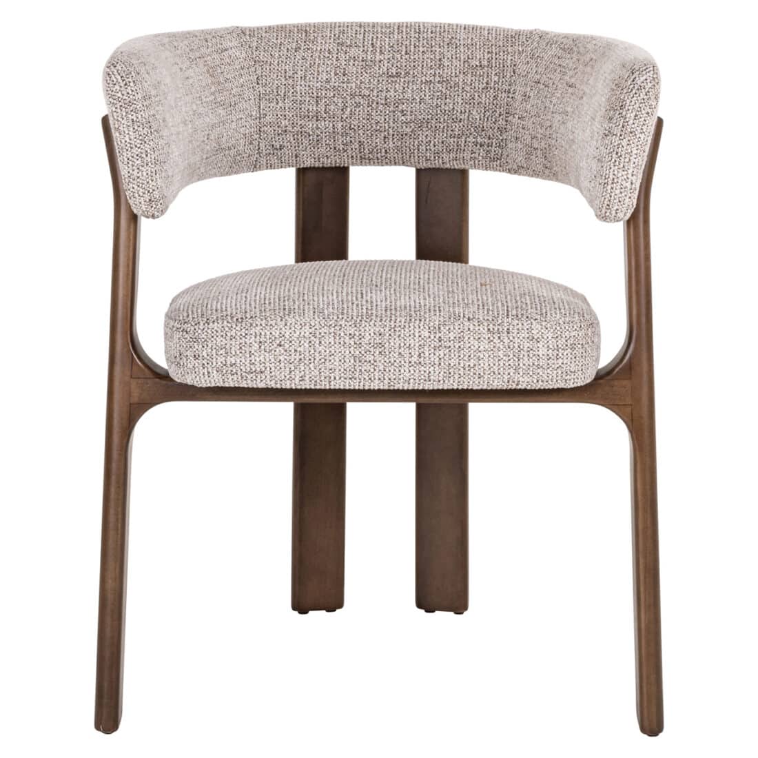 voorkant Richmond Interiors eetkamerstoel Contigo met arm mocca