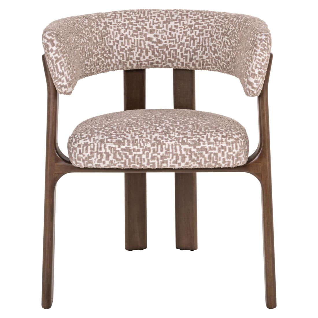 voorkant Richmond Interiors eetkamerstoel Contigo met arm natural geo voorkant Richmond Interiors eetkamerstoel Contigo met arm natural geo