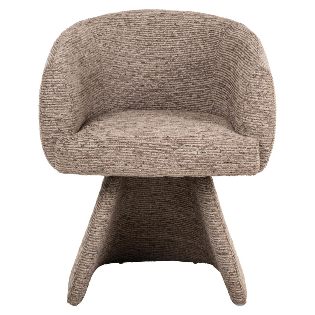 voorkant Richmond interiors eetkamerstoel Quiriro draaibaar met arm mocca