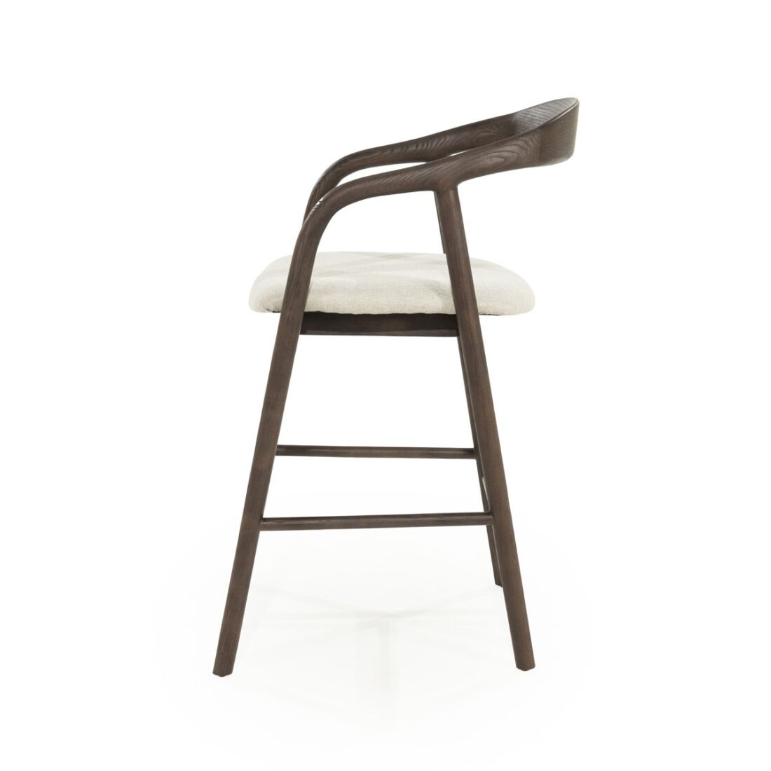 zijkant Eleonora barstoel Rayven donkerbruin