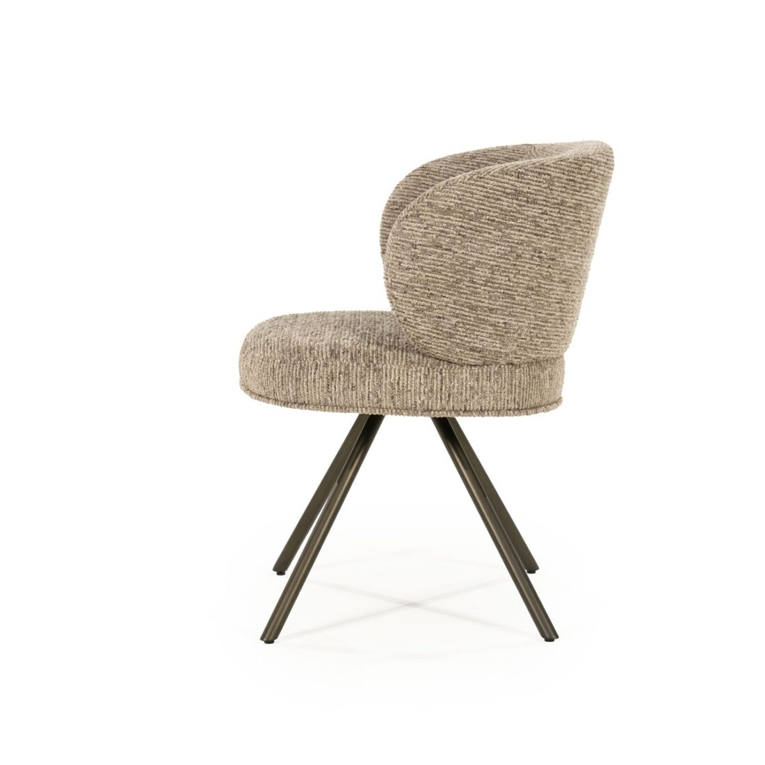 zijkant Eleonora eetkamerstoel Jayson bruin zijkant Eleonora eetkamerstoel Jayson bruin