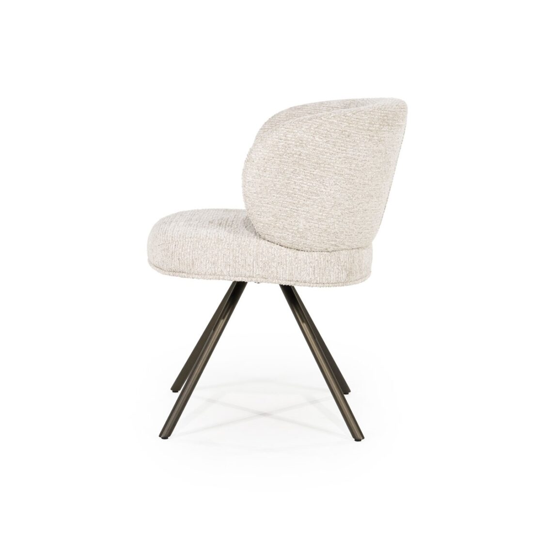 zijkant Eleonora eetkamerstoel Jayson taupe zijkant Eleonora eetkamerstoel Jayson taupe