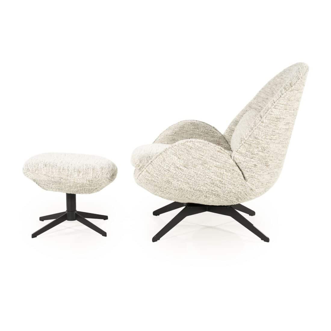 zijkant Eleonora fauteuil Ryan met arm beige zijkant Eleonora fauteuil Ryan met arm beige