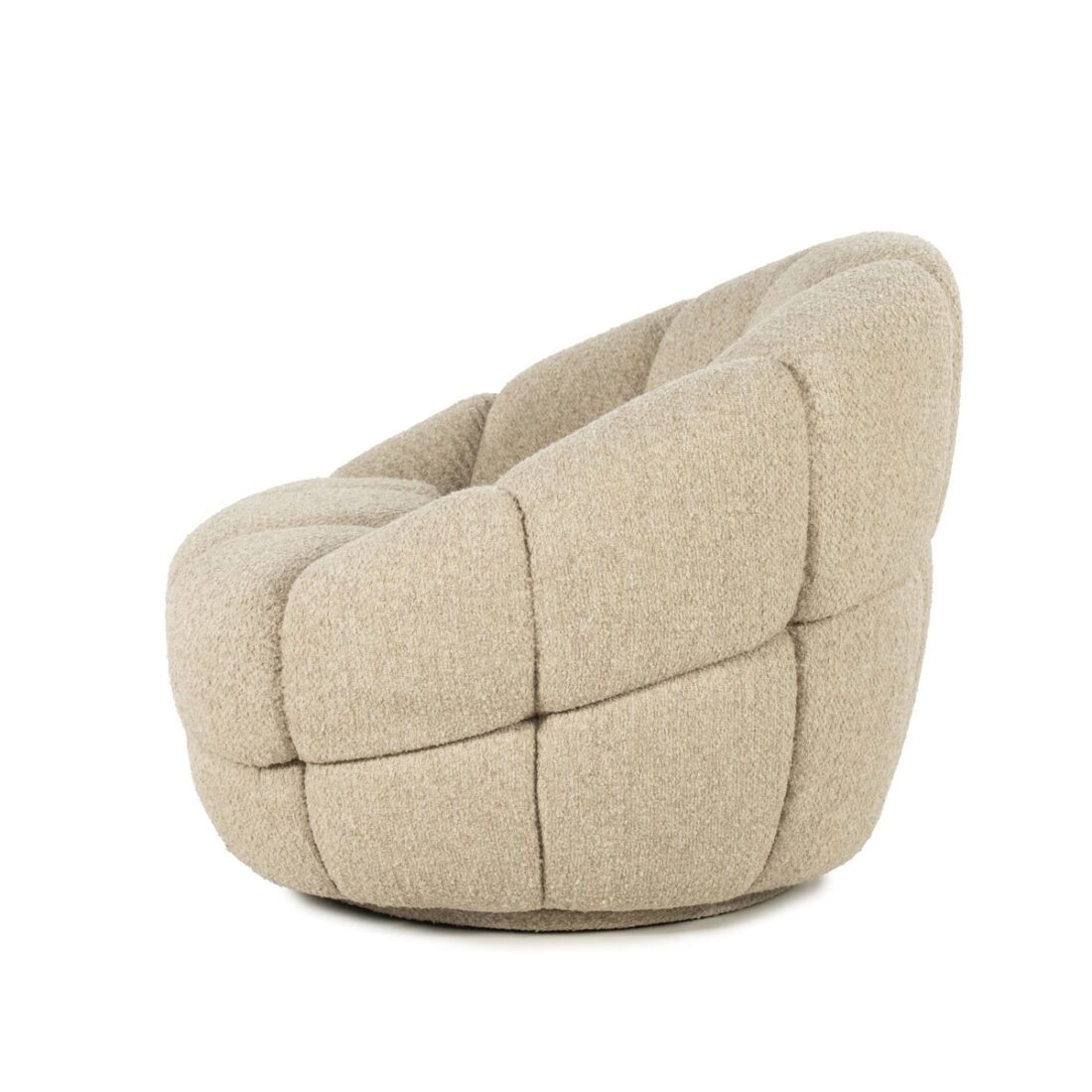 zijkant Eleonora fauteuil Tina beige
