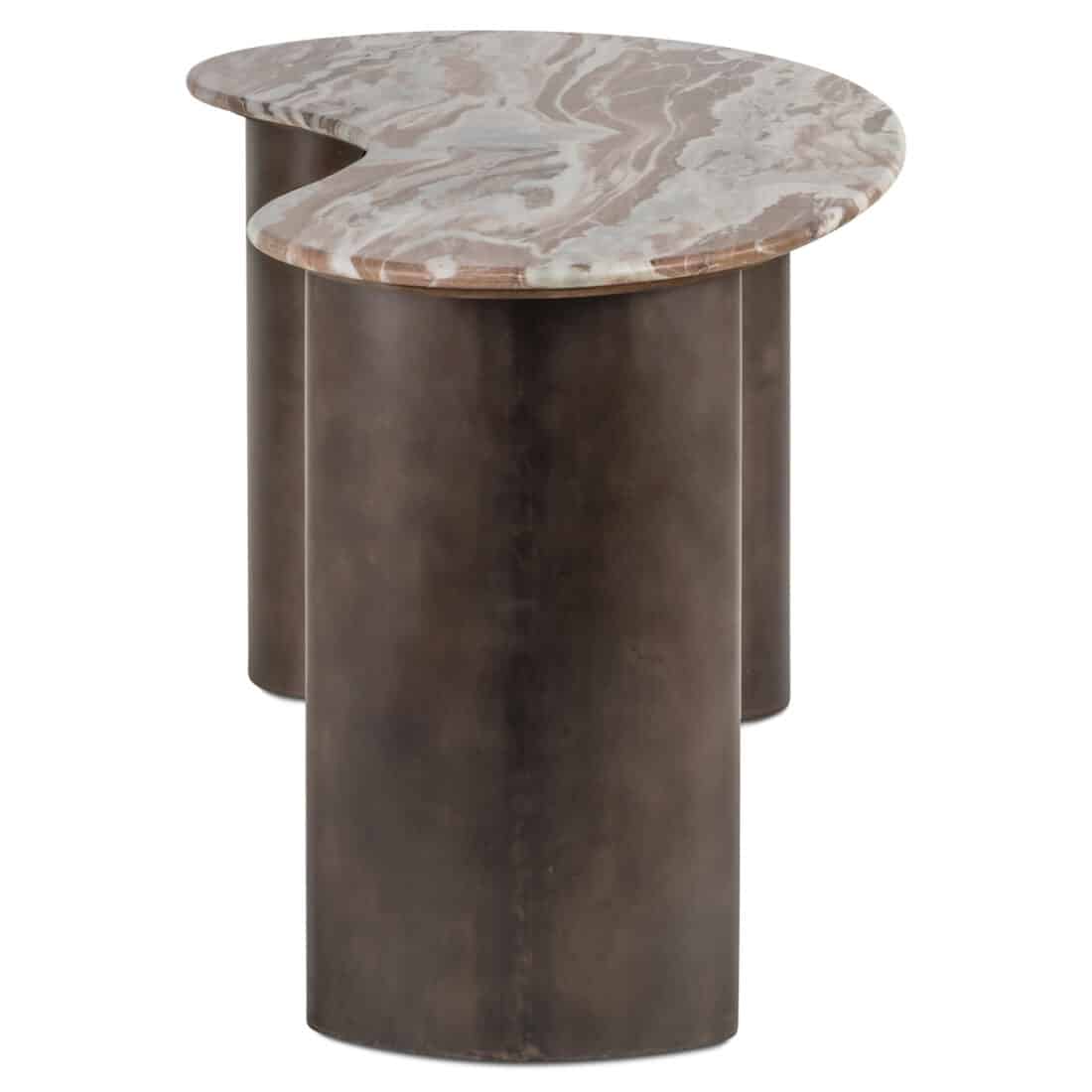 zijkant Richmond Interiors bureau Brando 160 cm marmer