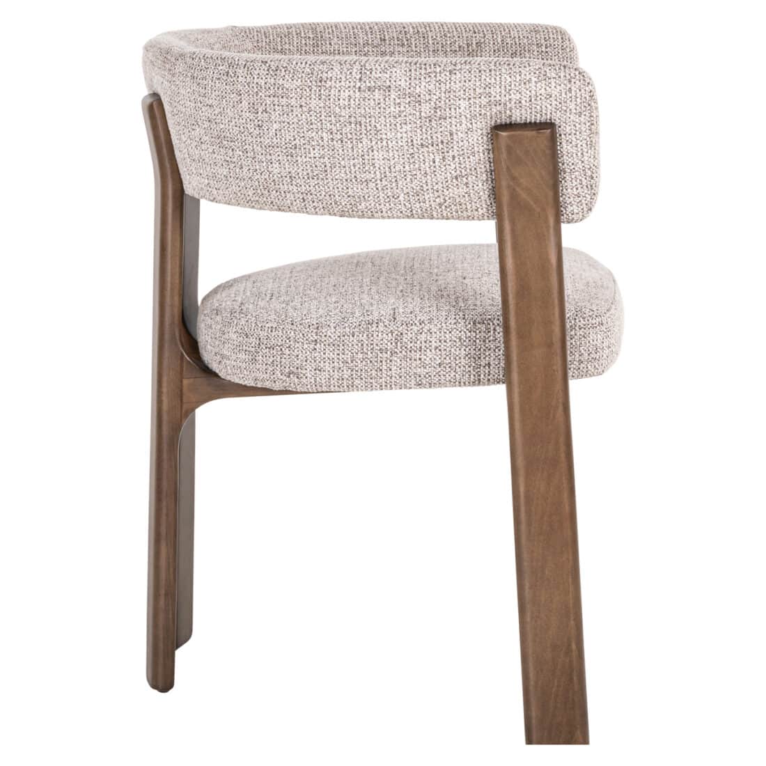 zijkant Richmond Interiors eetkamerstoel Contigo met arm mocca