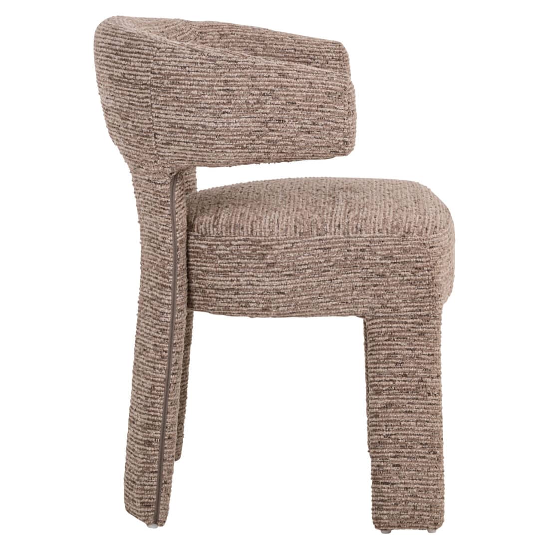zijkant Richmond Interiors eetkamerstoel Nerio met arm mocca
