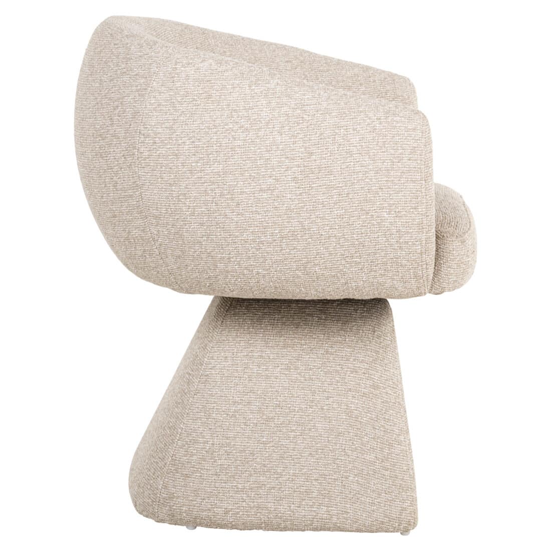 zijkant Richmond interiors eetkamerstoel Quiriro draaibaar met arm biscotti