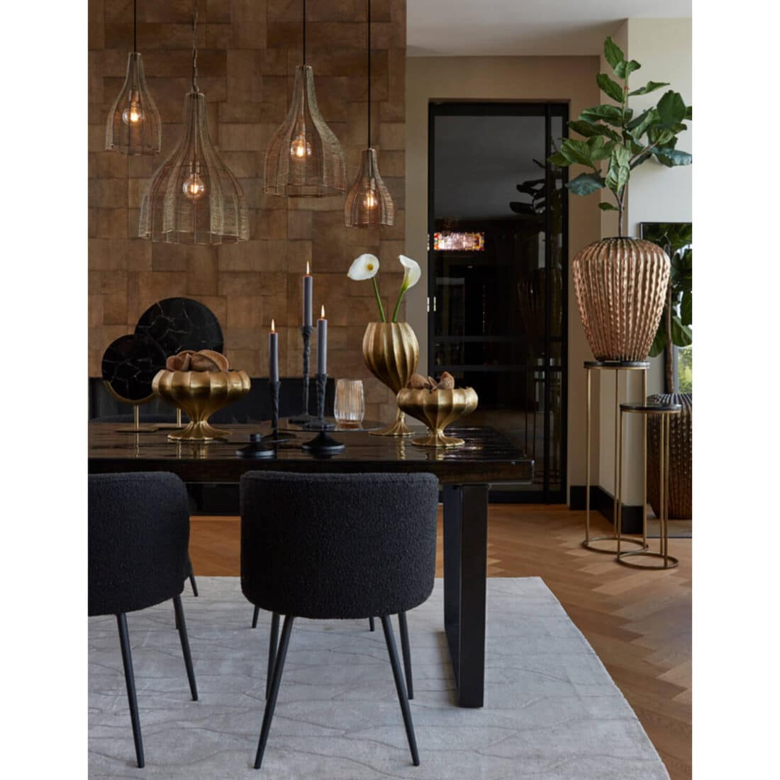 Light & Living vaas Ø52x65 cm Cacti kunststof antiek brons