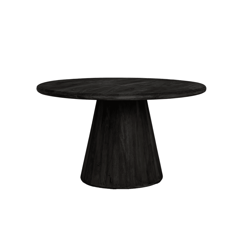 Tower Living eettafel Asti 130 cm rond mangohout zwart