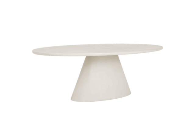 Tower Living eettafel Mello 200x110x77 cm ovaal wit