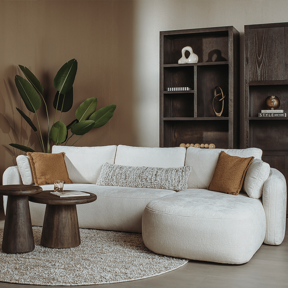 Tower Living bijzettafel Asti 40x40x55 cm rond mangohout bruin