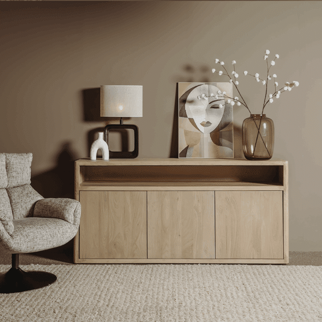 Tower Living dressoir Tenna 180x45x85 cm mangohout naturel