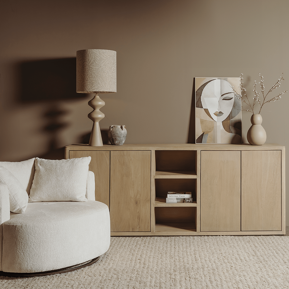 Tower Living dressoir Tenna 220x45x85 cm mangohout naturel Tower Living dressoir Tenna 220x45x85 cm mangohout naturel