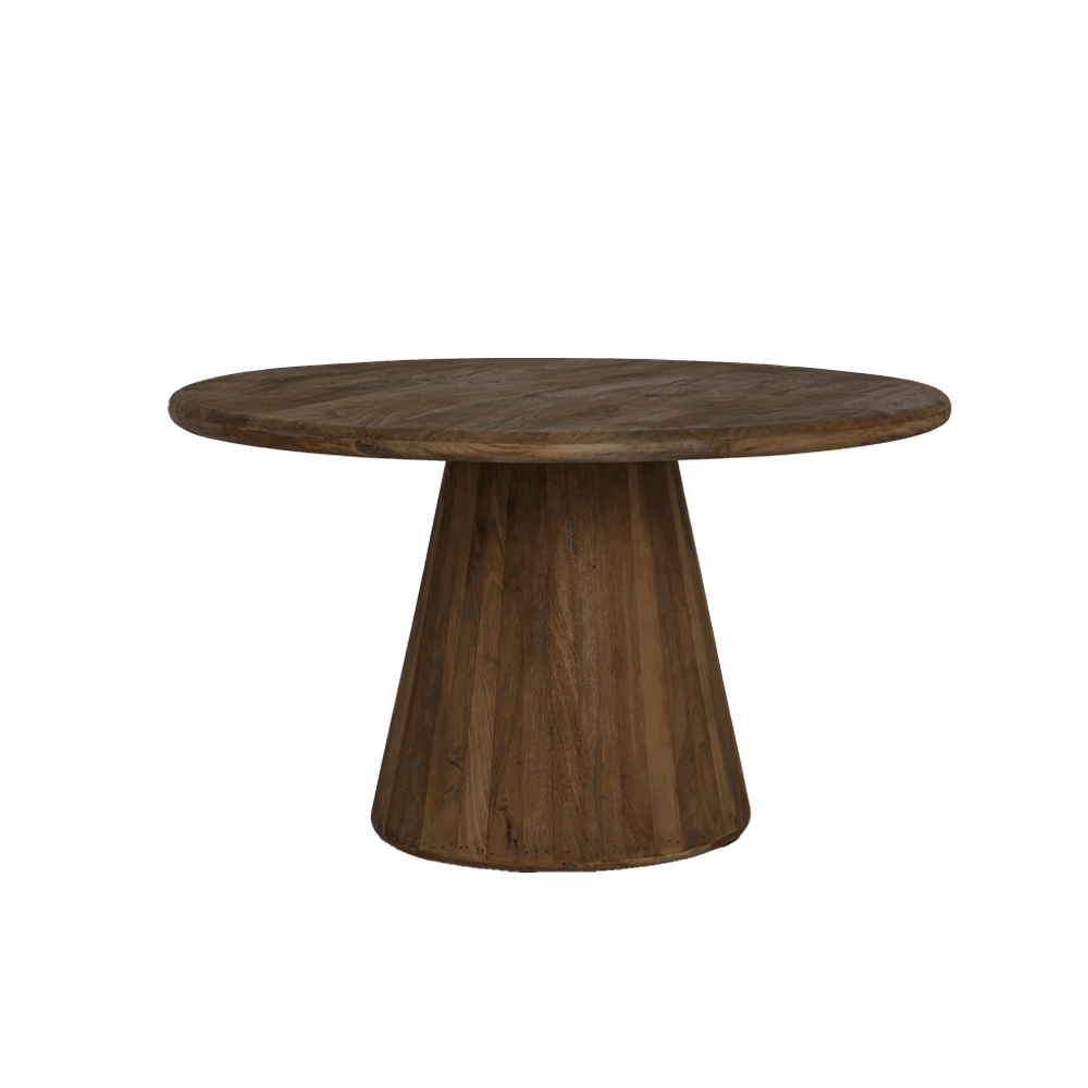 Tower Living eettafel Asti 130 cm rond mangohout bruin