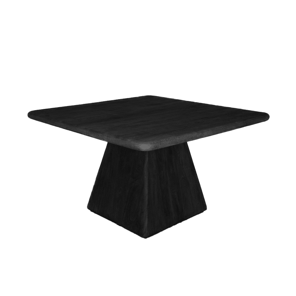 Tower Living eettafel Asti 150 cm vierkant mangohout zwart