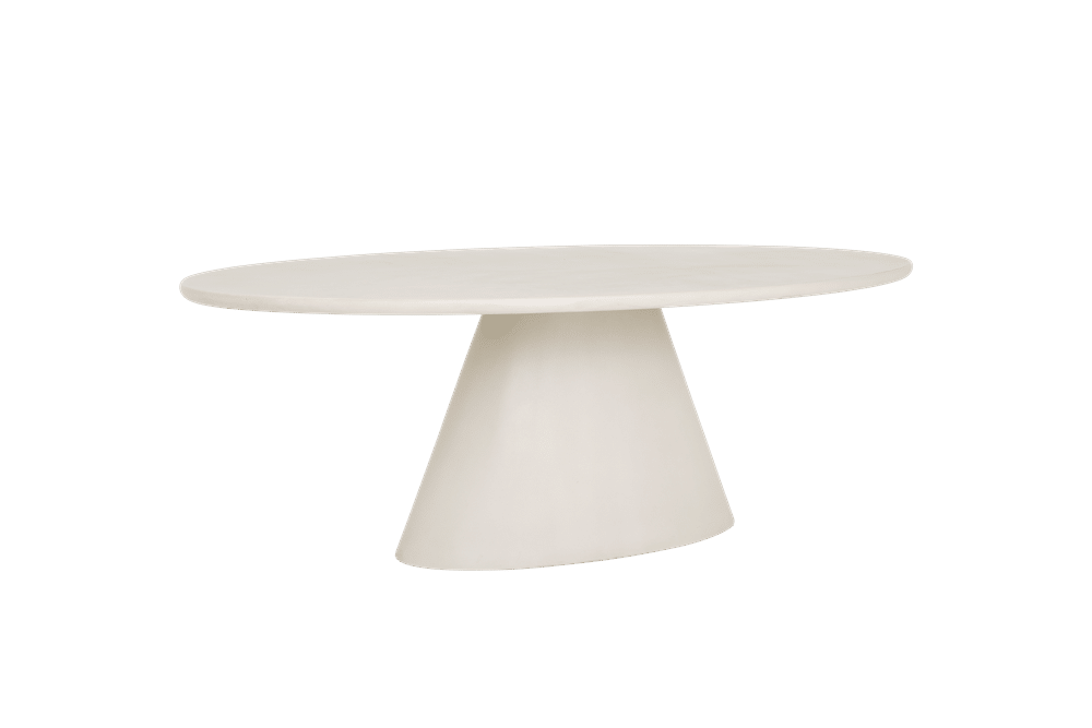 Tower Living eettafel Mello 240x120x77 cm ovaal wit