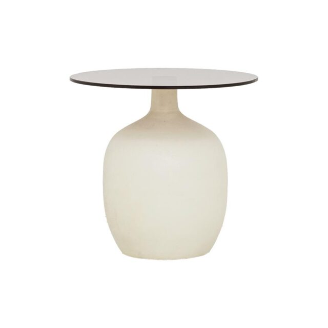 Tower Living bijzettafel Vigo 45x45x43 cm glas gebroken wit