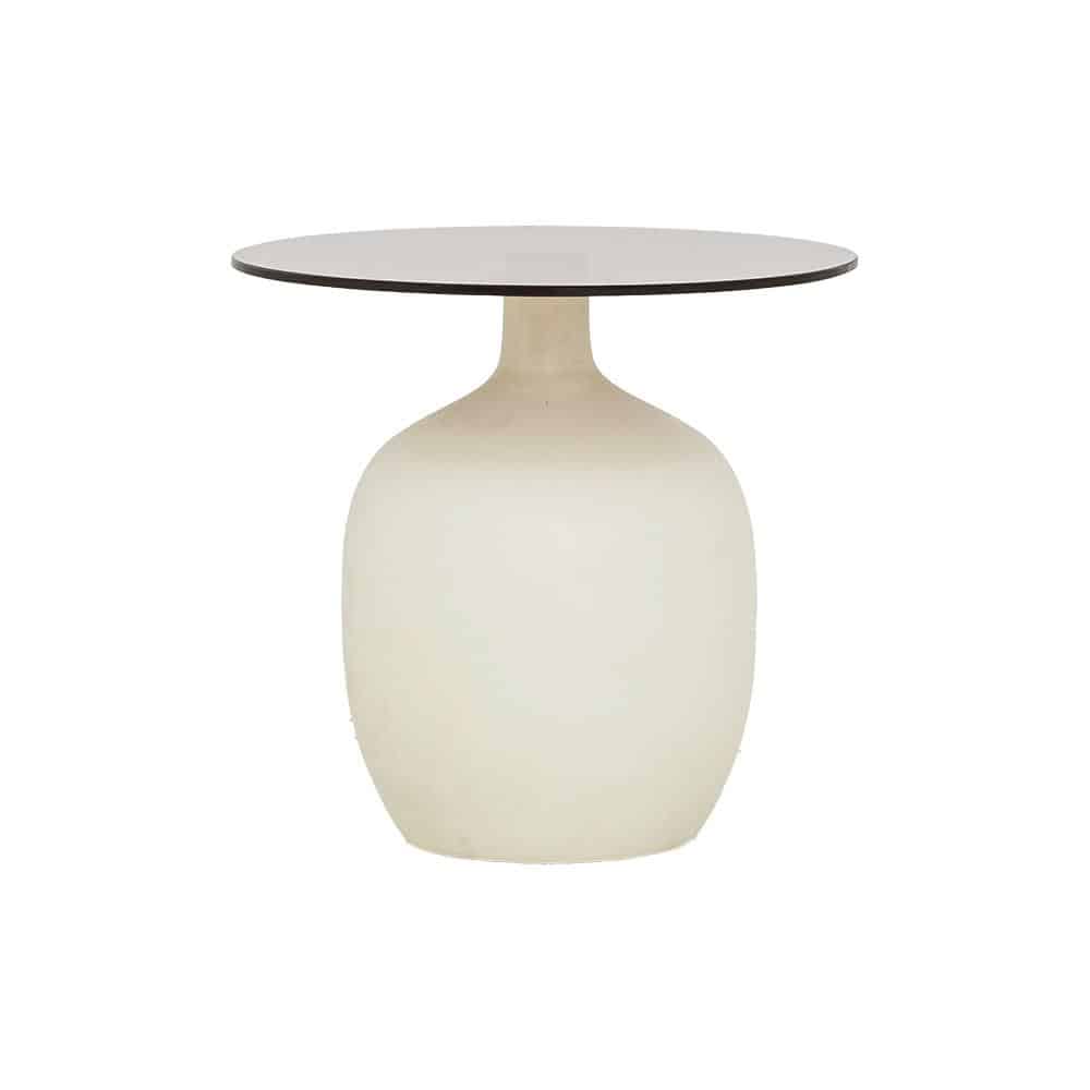 Tower Living bijzettafel Vigo 45x45x43 cm glas gebroken wit