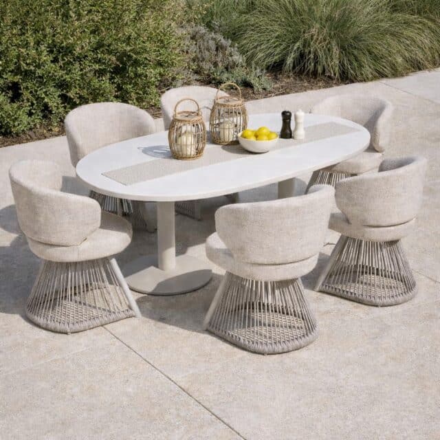Richmond Interiors outdoor eetkamerstoel draaibaar Mason Beige