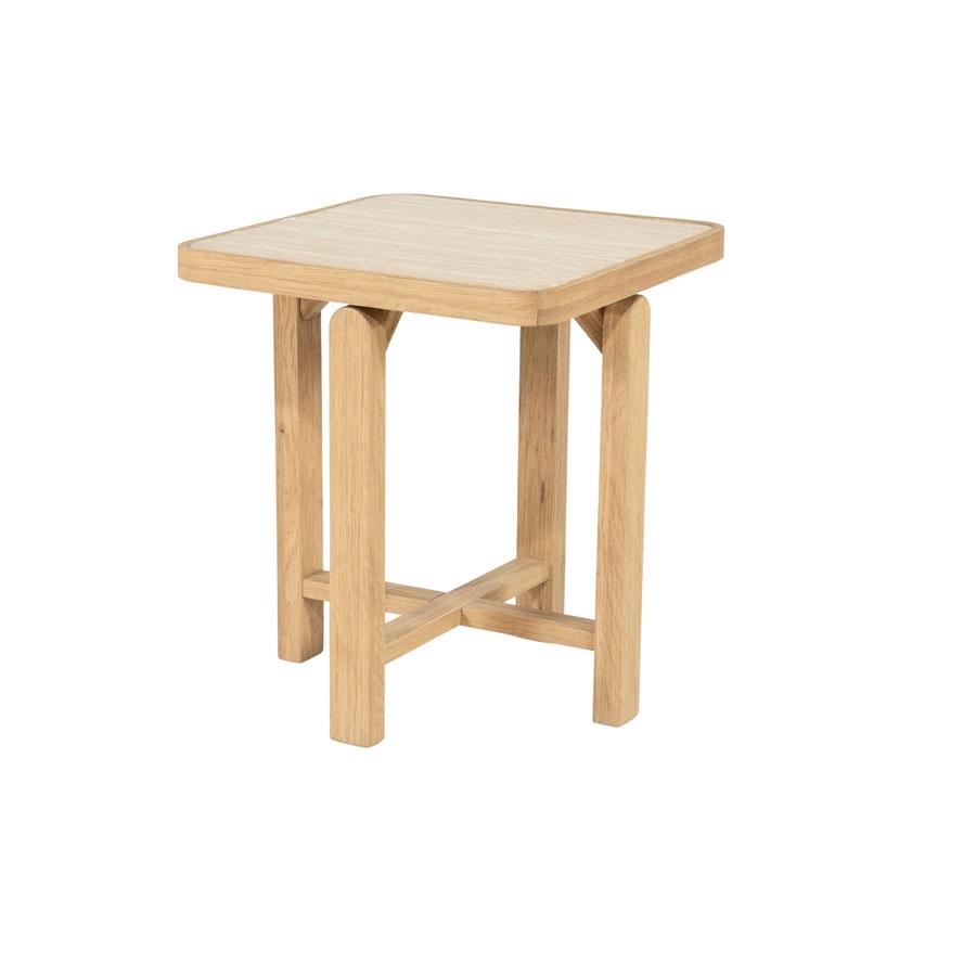 Eleonora bijzettafel Vidar 40x40x45 cm travertin