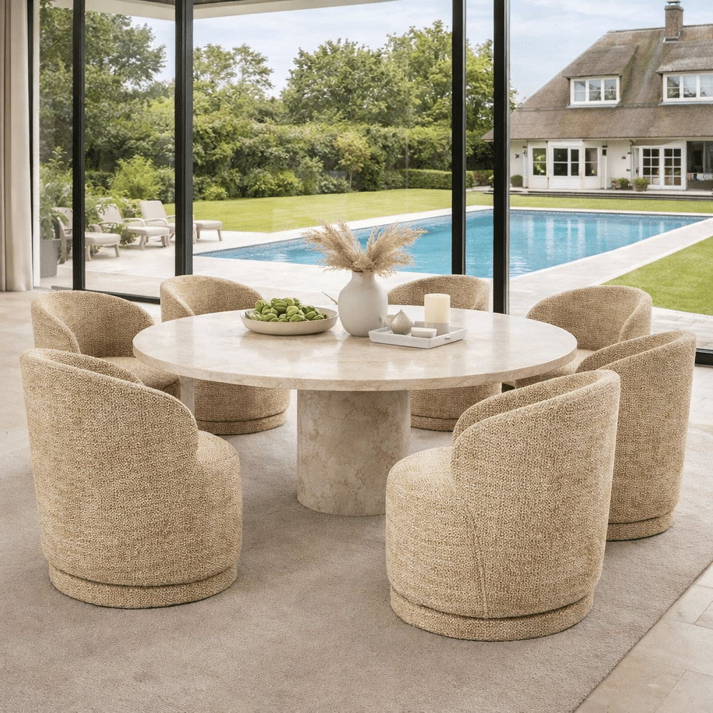 Eleonora eetkamerstoel Sulo draaibaar bruin