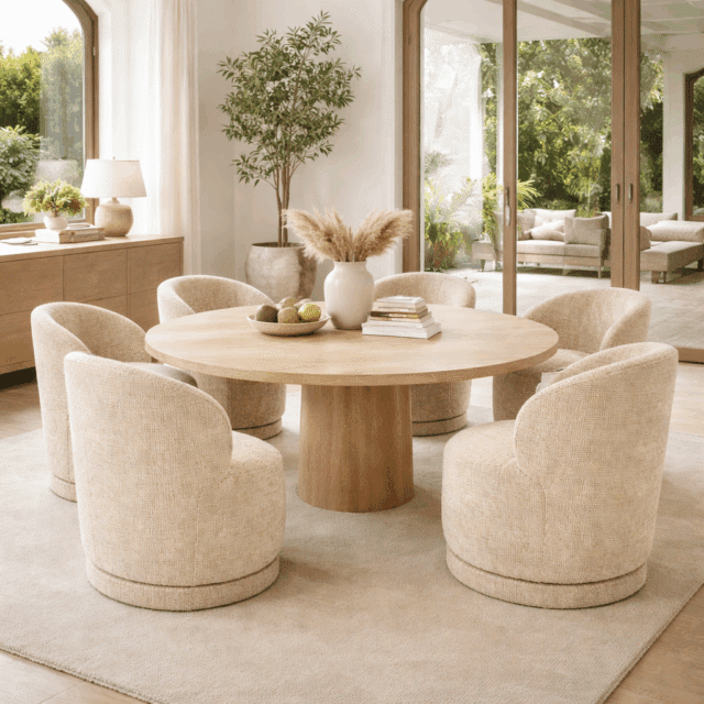 Eleonora eetkamerstoel Sulo draaibaar taupe