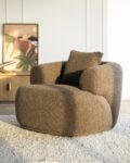 Eleonora fauteuil Bruno met arm bruin