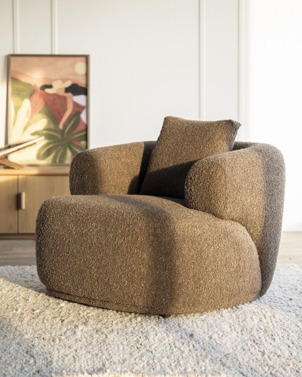 Eleonora fauteuil Bruno met arm bruin
