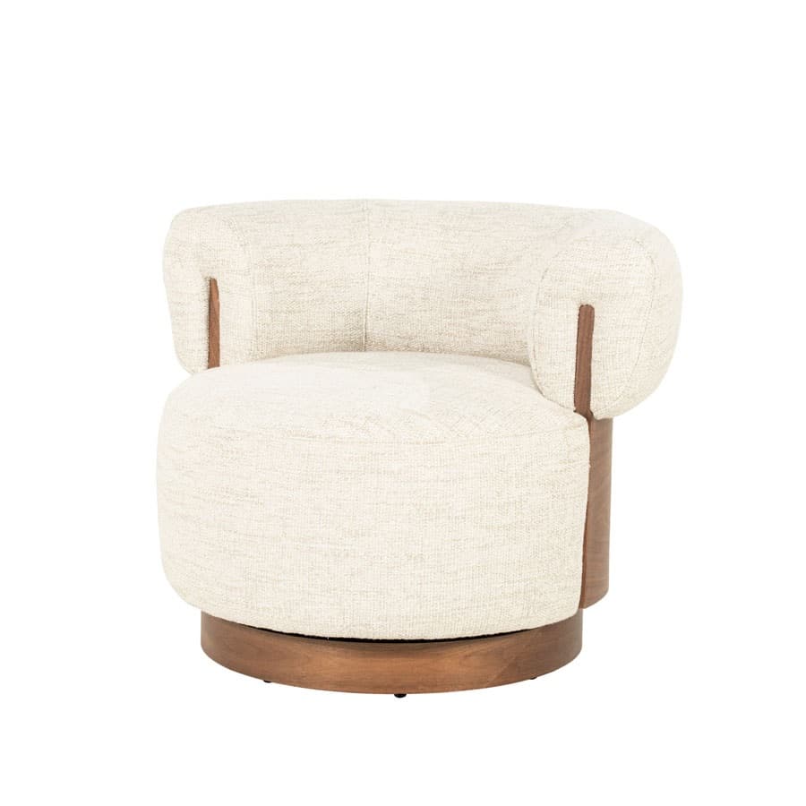 Eleonora fauteuil Nila draaibaar met arm beige