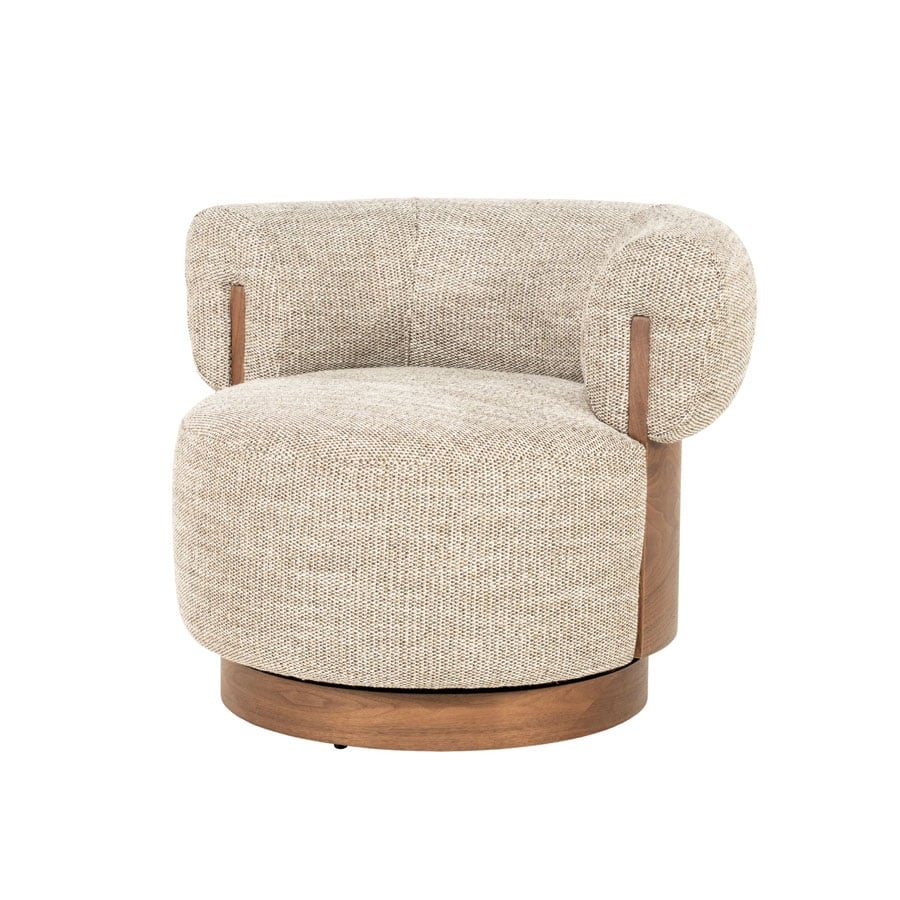 Eleonora fauteuil Nila draaibaar met arm taupe