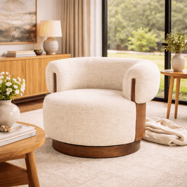 Eleonora fauteuil Nila met arm beige