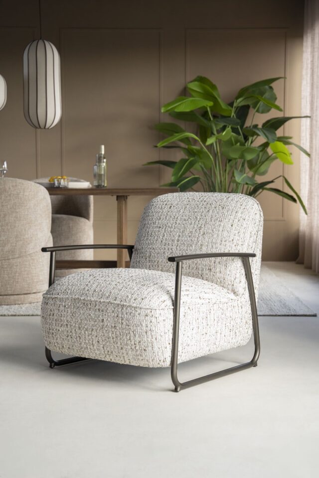 Eleonora fauteuil Norel met arm beige